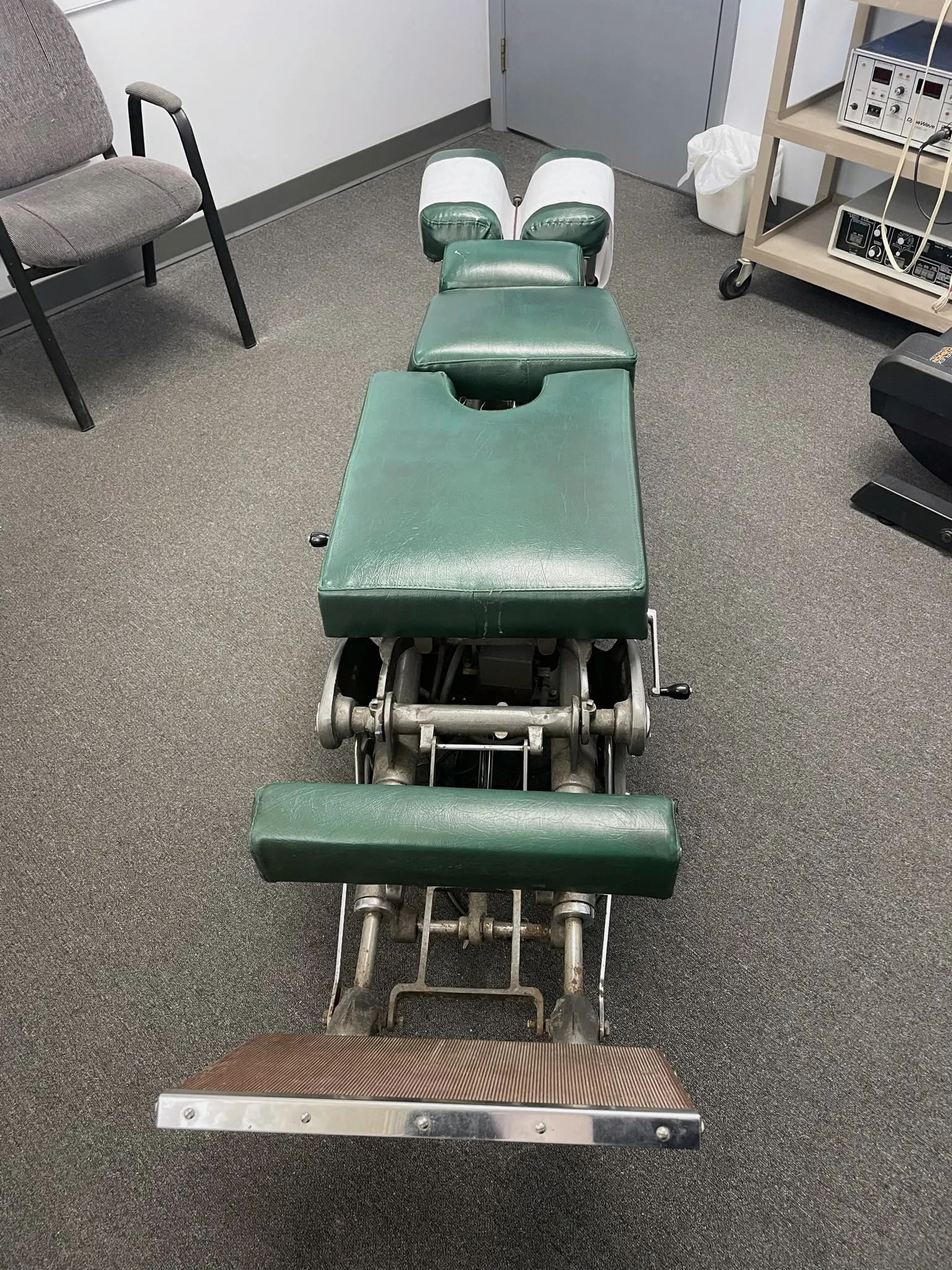 Flexion-distraction table at Crest Hill Clinic near Joliet, IL